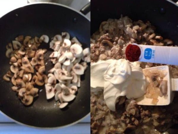 Простой и быстрый бефстроганов из говядины с грибами